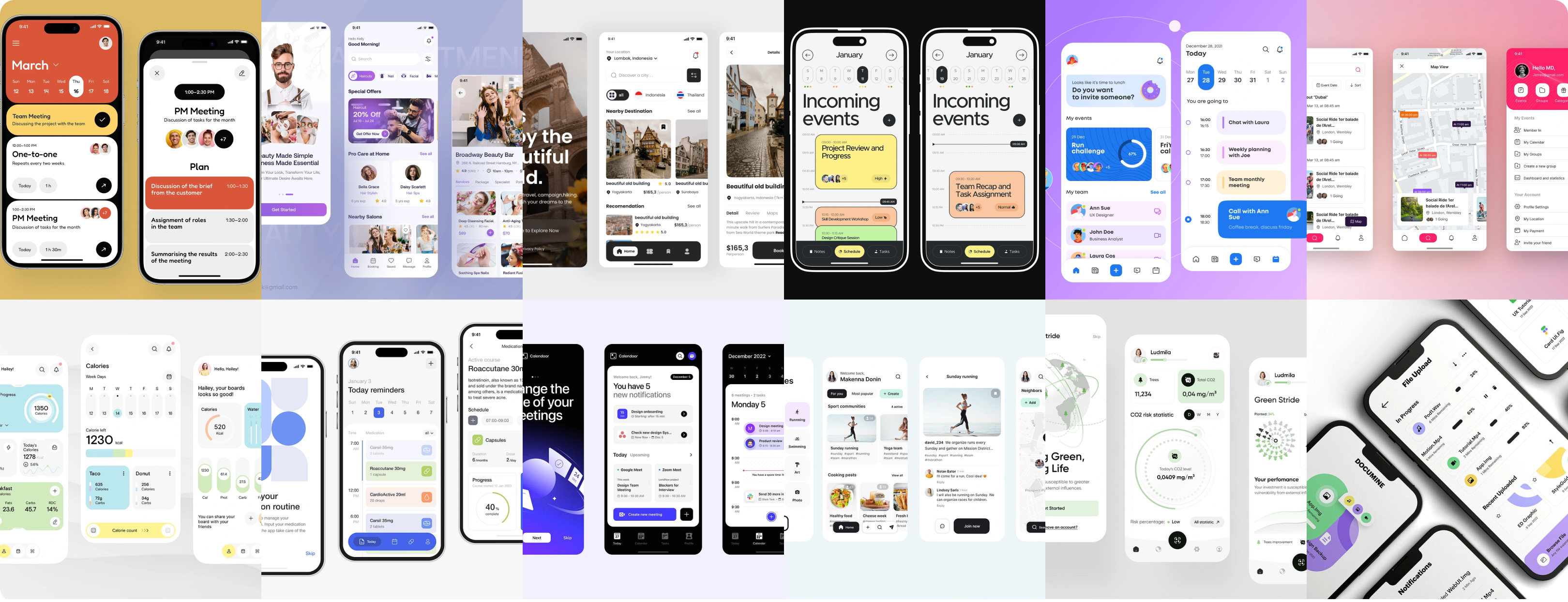 Booking app benchmark and inspiration references