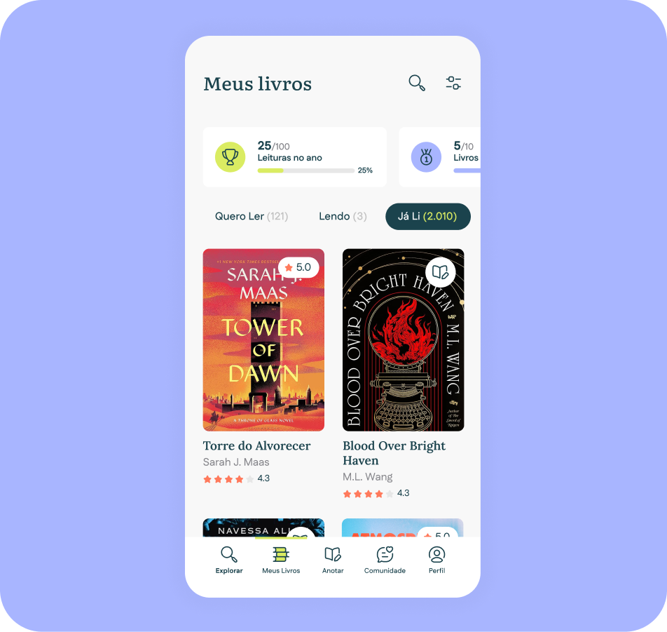 Miolo — app screens mockup