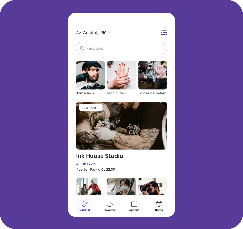 Organizant — app screens mockup